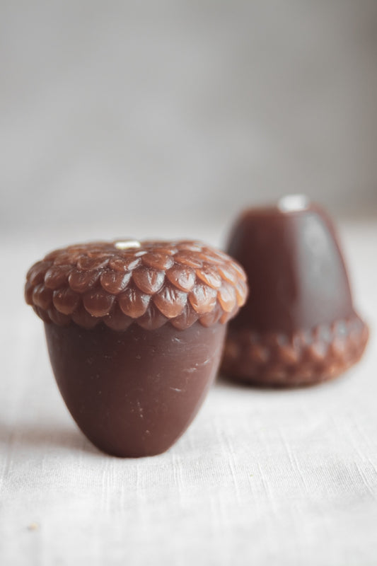 Unscented Acorn Shaped Candle