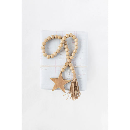 17" Wood Beads | Star